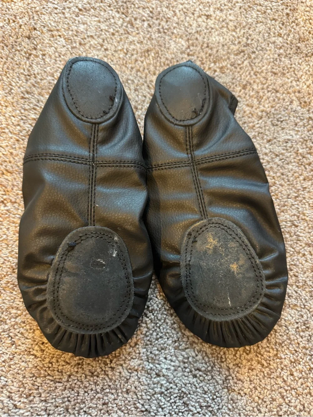 Black Ballet Slippers with Elastic Straps